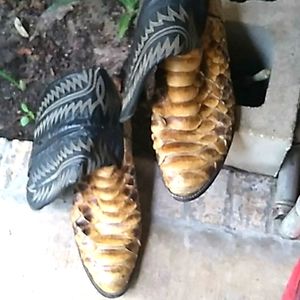 Cowboy  🤠 snake skin belly boots